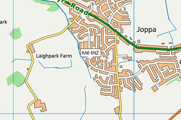 KA6 6NZ map - OS VectorMap District (Ordnance Survey) KA6 6NZ map - OS VectorMap District (Ordnance Survey)