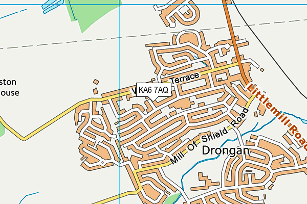 KA6 7AQ map - OS VectorMap District (Ordnance Survey) KA6 7AQ map - OS VectorMap District (Ordnance Survey)