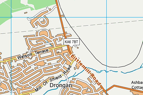 KA6 7BT map - OS VectorMap District (Ordnance Survey) KA6 7BT map - OS VectorMap District (Ordnance Survey)