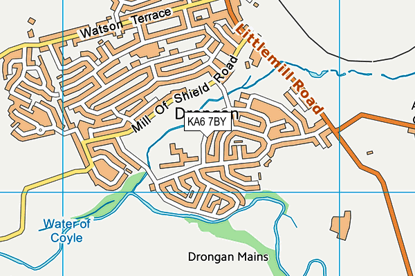 KA6 7BY map - OS VectorMap District (Ordnance Survey)