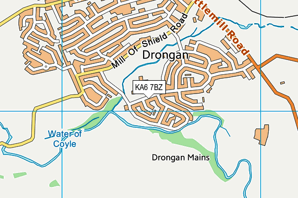 KA6 7BZ map - OS VectorMap District (Ordnance Survey) KA6 7BZ map - OS VectorMap District (Ordnance Survey)
