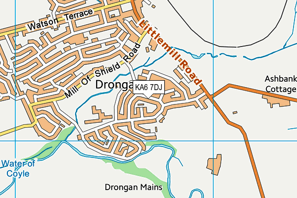 KA6 7DJ map - OS VectorMap District (Ordnance Survey) KA6 7DJ map - OS VectorMap District (Ordnance Survey)