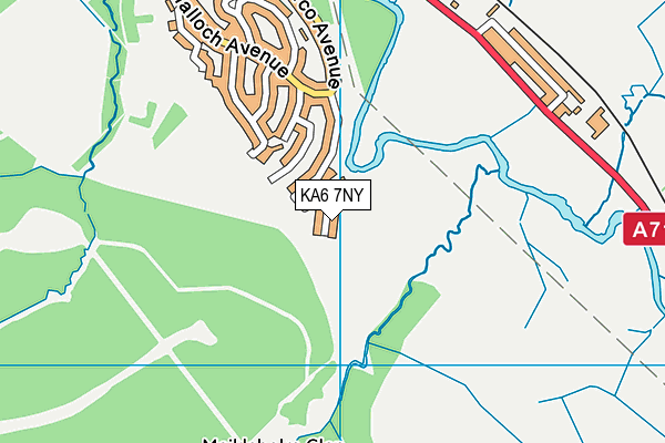 KA6 7NY map - OS VectorMap District (Ordnance Survey) KA6 7NY map - OS VectorMap District (Ordnance Survey)