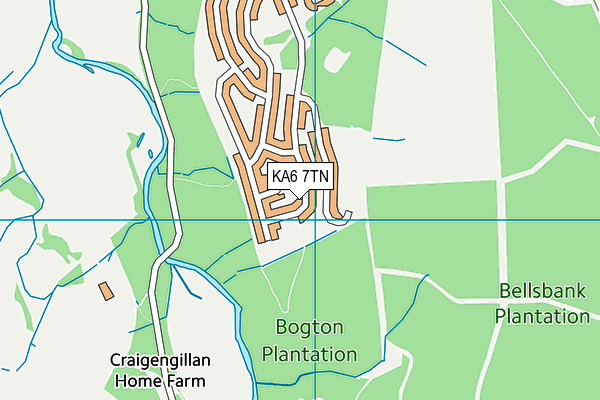 KA6 7TN map - OS VectorMap District (Ordnance Survey) KA6 7TN map - OS VectorMap District (Ordnance Survey)