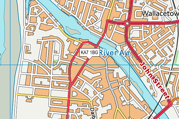 KA7 1BG map - OS VectorMap District (Ordnance Survey) KA7 1BG map - OS VectorMap District (Ordnance Survey)