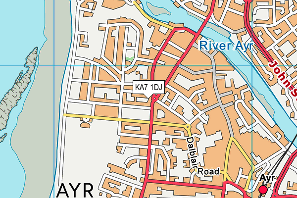 KA7 1DJ map - OS VectorMap District (Ordnance Survey) KA7 1DJ map - OS VectorMap District (Ordnance Survey)