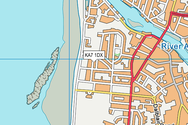 KA7 1DX map - OS VectorMap District (Ordnance Survey) KA7 1DX map - OS VectorMap District (Ordnance Survey)