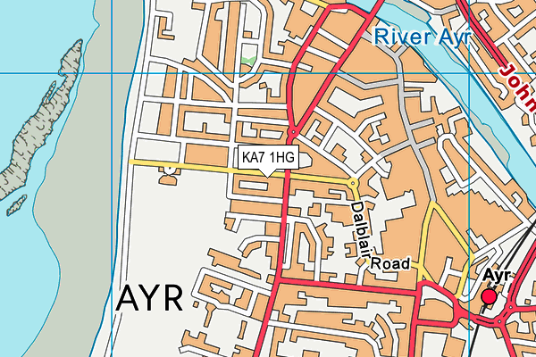 KA7 1HG map - OS VectorMap District (Ordnance Survey) KA7 1HG map - OS VectorMap District (Ordnance Survey)