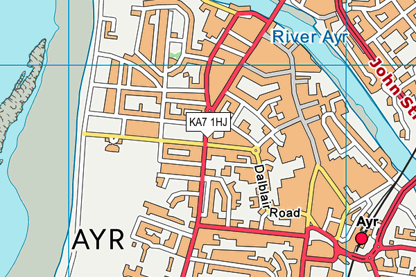 KA7 1HJ map - OS VectorMap District (Ordnance Survey) KA7 1HJ map - OS VectorMap District (Ordnance Survey)