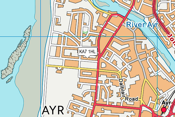 KA7 1HL map - OS VectorMap District (Ordnance Survey) KA7 1HL map - OS VectorMap District (Ordnance Survey)