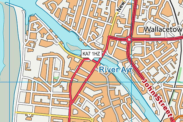KA7 1HZ map - OS VectorMap District (Ordnance Survey) KA7 1HZ map - OS VectorMap District (Ordnance Survey)