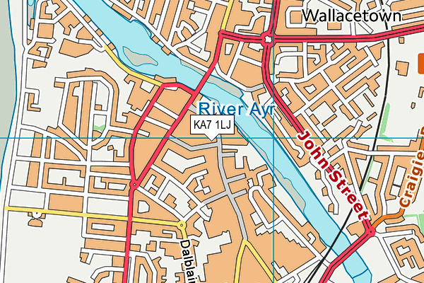 KA7 1LJ map - OS VectorMap District (Ordnance Survey) KA7 1LJ map - OS VectorMap District (Ordnance Survey)