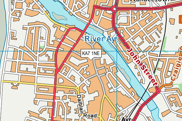 KA7 1NE map - OS VectorMap District (Ordnance Survey)