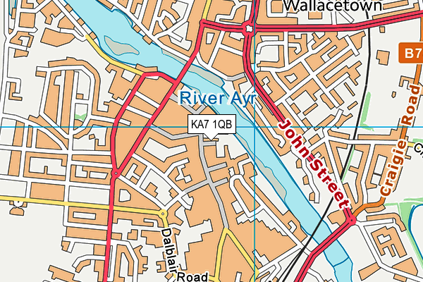 KA7 1QB map - OS VectorMap District (Ordnance Survey) KA7 1QB map - OS VectorMap District (Ordnance Survey)
