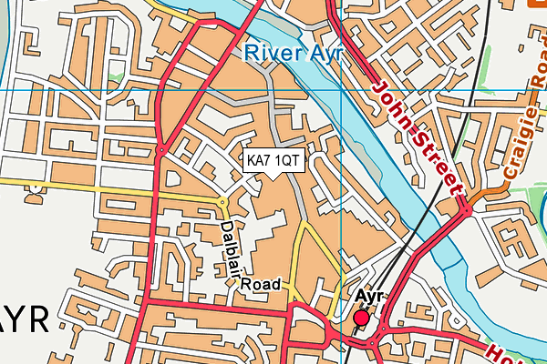 KA7 1QT map - OS VectorMap District (Ordnance Survey) KA7 1QT map - OS VectorMap District (Ordnance Survey)