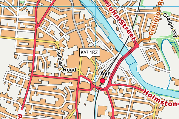 KA7 1RZ map - OS VectorMap District (Ordnance Survey) KA7 1RZ map - OS VectorMap District (Ordnance Survey)