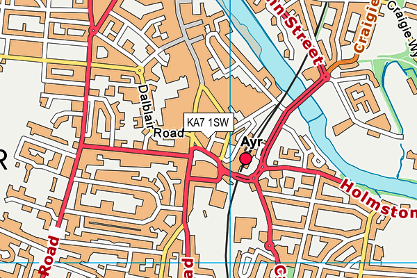 KA7 1SW map - OS VectorMap District (Ordnance Survey) KA7 1SW map - OS VectorMap District (Ordnance Survey)