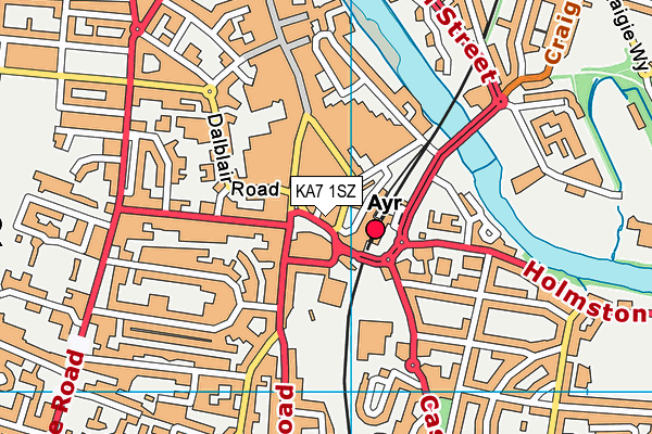 KA7 1SZ map - OS VectorMap District (Ordnance Survey) KA7 1SZ map - OS VectorMap District (Ordnance Survey)