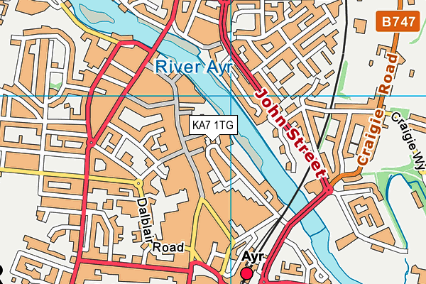 KA7 1TG map - OS VectorMap District (Ordnance Survey) KA7 1TG map - OS VectorMap District (Ordnance Survey)