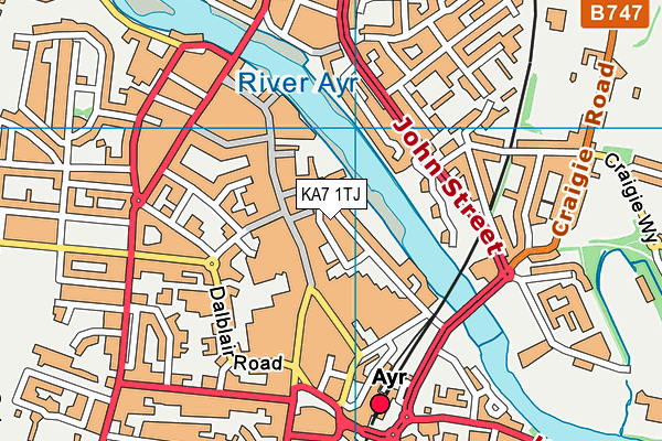 KA7 1TJ map - OS VectorMap District (Ordnance Survey) KA7 1TJ map - OS VectorMap District (Ordnance Survey)