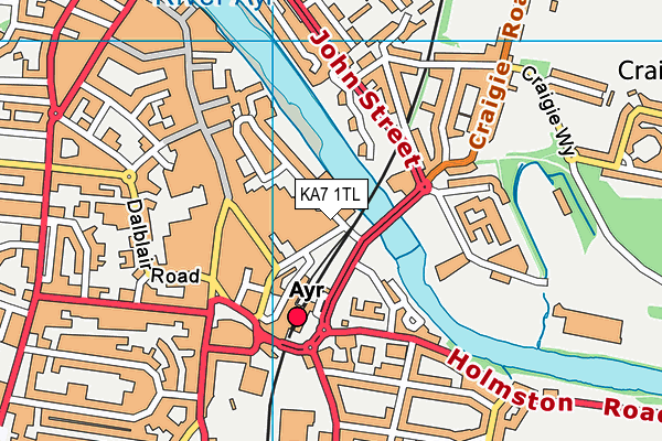 KA7 1TL map - OS VectorMap District (Ordnance Survey) KA7 1TL map - OS VectorMap District (Ordnance Survey)