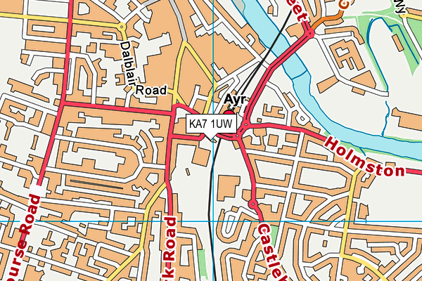 KA7 1UW map - OS VectorMap District (Ordnance Survey) KA7 1UW map - OS VectorMap District (Ordnance Survey)