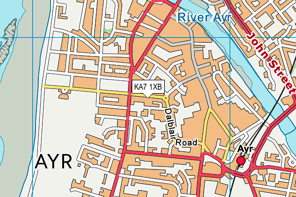 KA7 1XB map - OS VectorMap District (Ordnance Survey) KA7 1XB map - OS VectorMap District (Ordnance Survey)