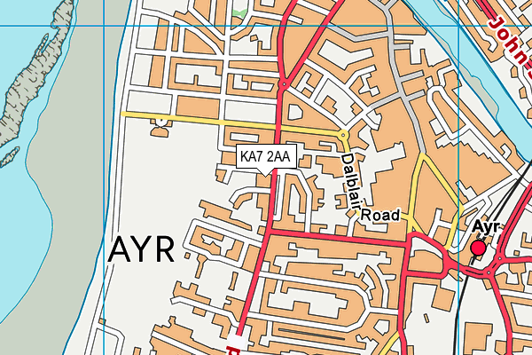 KA7 2AA map - OS VectorMap District (Ordnance Survey) KA7 2AA map - OS VectorMap District (Ordnance Survey)