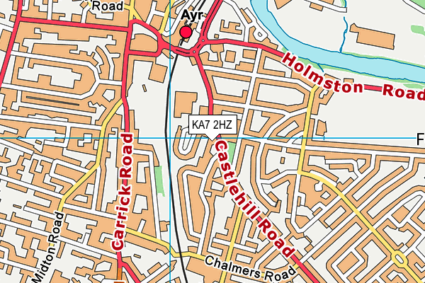 KA7 2HZ map - OS VectorMap District (Ordnance Survey) KA7 2HZ map - OS VectorMap District (Ordnance Survey)