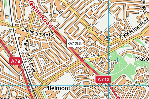 KA7 2LG map - OS VectorMap District (Ordnance Survey) KA7 2LG map - OS VectorMap District (Ordnance Survey)