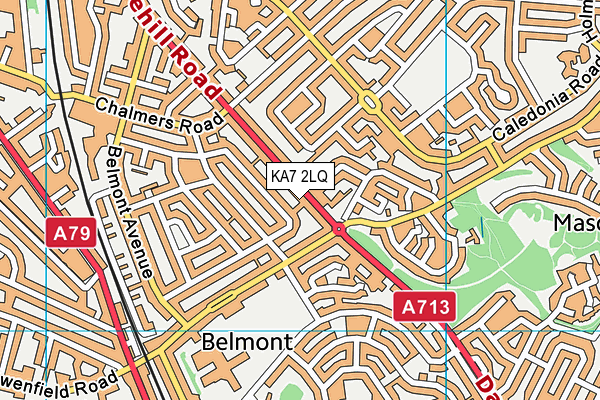 KA7 2LQ map - OS VectorMap District (Ordnance Survey)