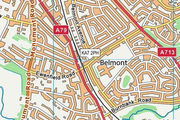 KA7 2PH map - OS VectorMap District (Ordnance Survey) KA7 2PH map - OS VectorMap District (Ordnance Survey)