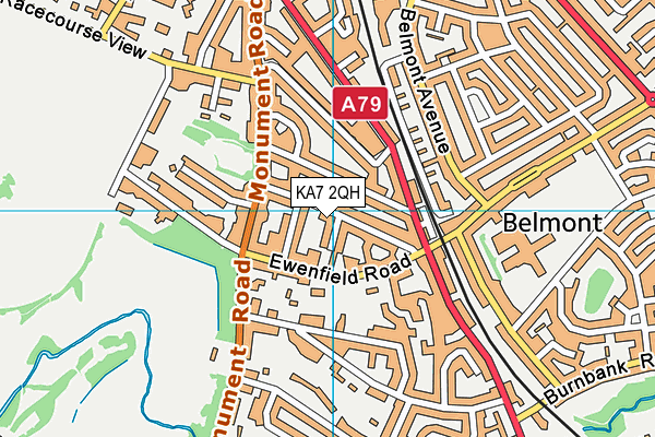 KA7 2QH map - OS VectorMap District (Ordnance Survey) KA7 2QH map - OS VectorMap District (Ordnance Survey)
