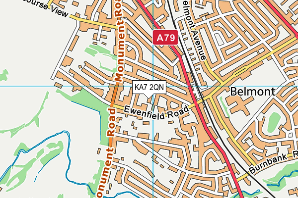 KA7 2QN map - OS VectorMap District (Ordnance Survey) KA7 2QN map - OS VectorMap District (Ordnance Survey)