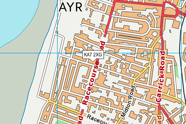 KA7 2XG map - OS VectorMap District (Ordnance Survey) KA7 2XG map - OS VectorMap District (Ordnance Survey)