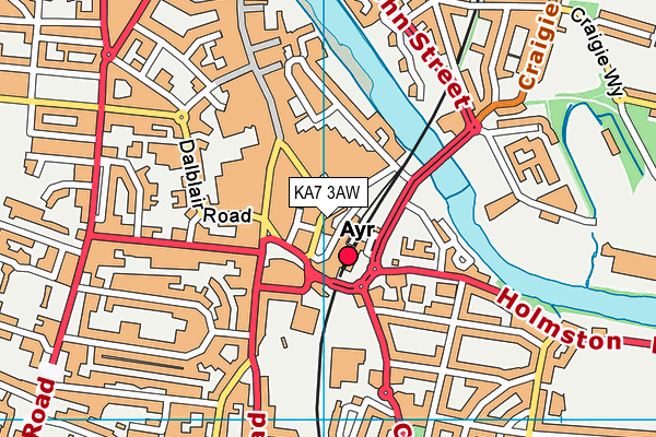 KA7 3AW map - OS VectorMap District (Ordnance Survey) KA7 3AW map - OS VectorMap District (Ordnance Survey)