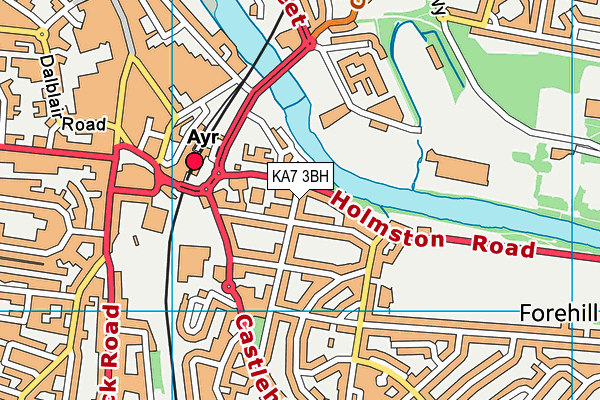 KA7 3BH map - OS VectorMap District (Ordnance Survey) KA7 3BH map - OS VectorMap District (Ordnance Survey)