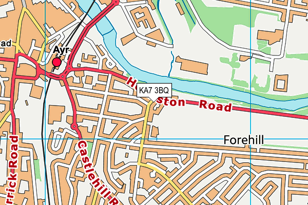 KA7 3BQ map - OS VectorMap District (Ordnance Survey) KA7 3BQ map - OS VectorMap District (Ordnance Survey)
