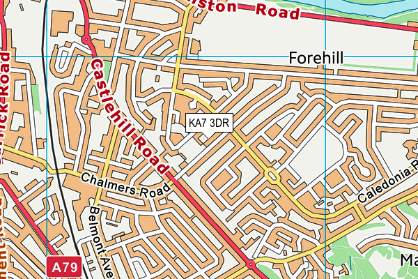 KA7 3DR map - OS VectorMap District (Ordnance Survey) KA7 3DR map - OS VectorMap District (Ordnance Survey)