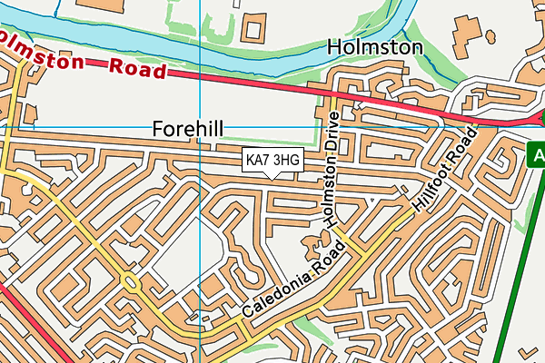 KA7 3HG map - OS VectorMap District (Ordnance Survey)