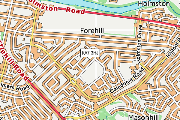 KA7 3HJ map - OS VectorMap District (Ordnance Survey) KA7 3HJ map - OS VectorMap District (Ordnance Survey)