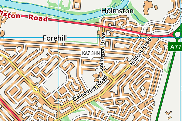 KA7 3HN map - OS VectorMap District (Ordnance Survey) KA7 3HN map - OS VectorMap District (Ordnance Survey)