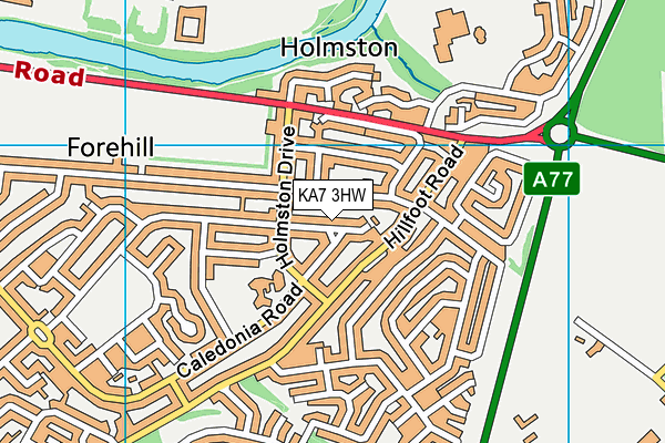 KA7 3HW map - OS VectorMap District (Ordnance Survey) KA7 3HW map - OS VectorMap District (Ordnance Survey)