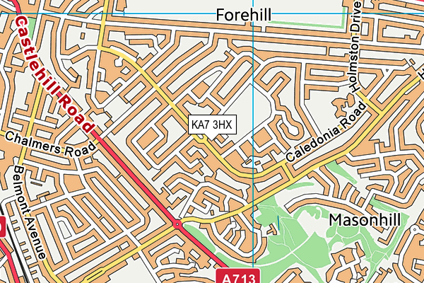 KA7 3HX map - OS VectorMap District (Ordnance Survey) KA7 3HX map - OS VectorMap District (Ordnance Survey)