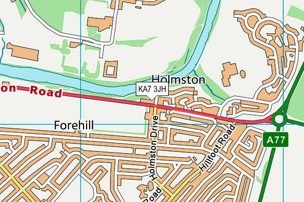 KA7 3JH map - OS VectorMap District (Ordnance Survey) KA7 3JH map - OS VectorMap District (Ordnance Survey)