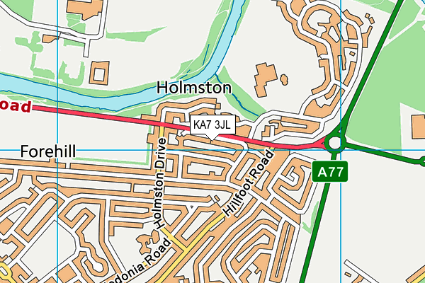 KA7 3JL map - OS VectorMap District (Ordnance Survey) KA7 3JL map - OS VectorMap District (Ordnance Survey)