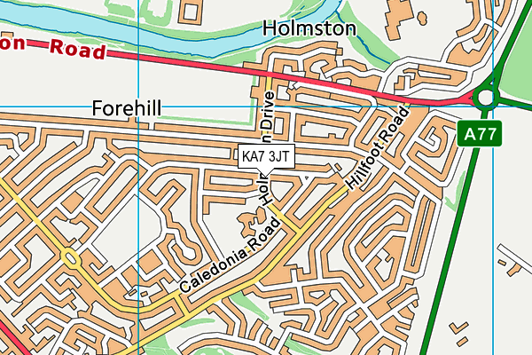 KA7 3JT map - OS VectorMap District (Ordnance Survey) KA7 3JT map - OS VectorMap District (Ordnance Survey)