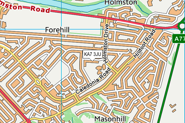 KA7 3JU map - OS VectorMap District (Ordnance Survey) KA7 3JU map - OS VectorMap District (Ordnance Survey)