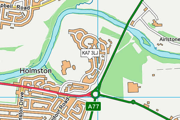 KA7 3LJ map - OS VectorMap District (Ordnance Survey) KA7 3LJ map - OS VectorMap District (Ordnance Survey)