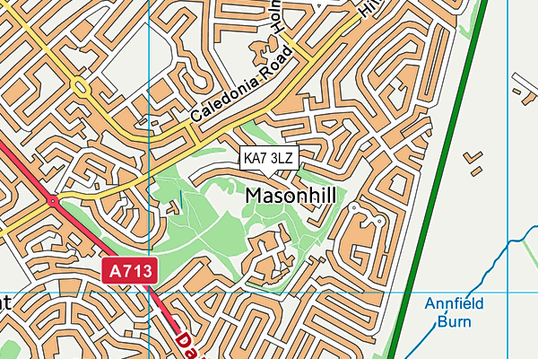KA7 3LZ map - OS VectorMap District (Ordnance Survey) KA7 3LZ map - OS VectorMap District (Ordnance Survey)